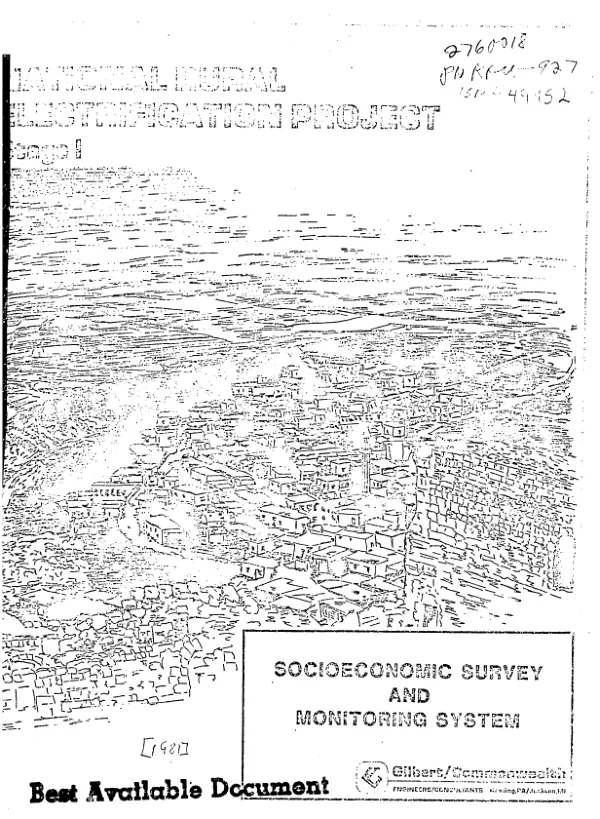 Syrian Arab Republic, national rural electrification program : socioeconomic studies for NREB stage I: data base for monitoring system