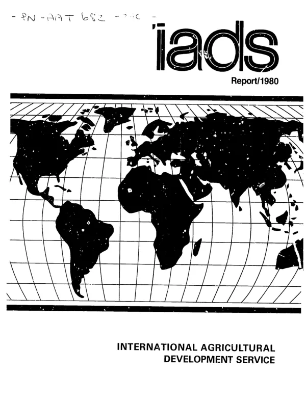 International Agricultural Development Service report, 1980