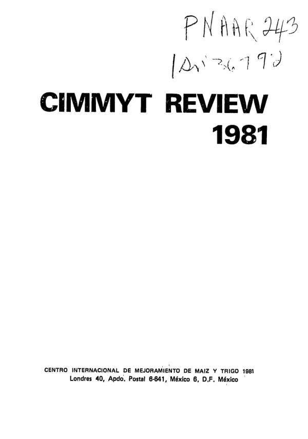 CIMMYT review 1981