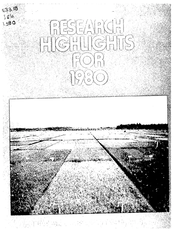 Research highlights for 1980