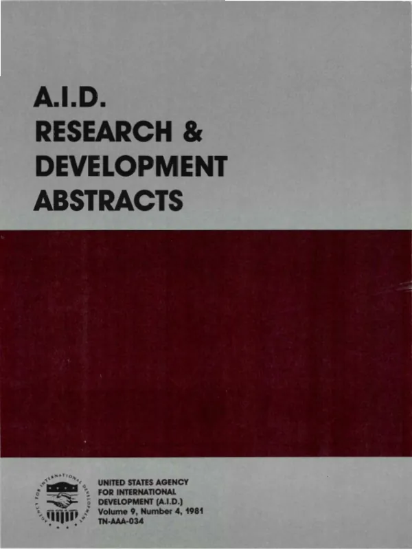 A.I.D. research and development abstracts [ARDA], v. 9, no. 4