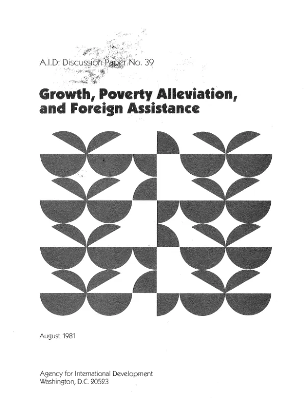 Growth, poverty alleviation, and foreign assistance