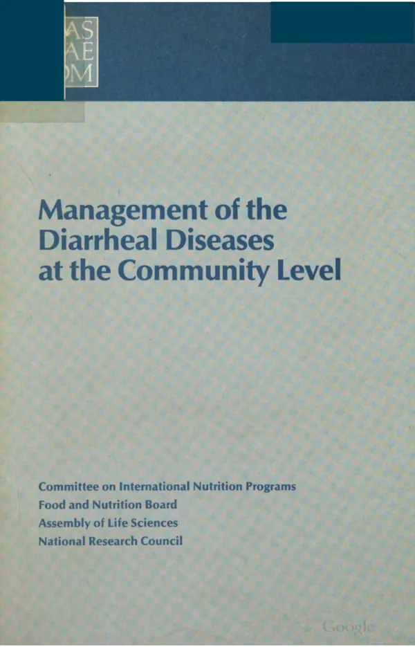 Management of the diarrheal diseases at the community level