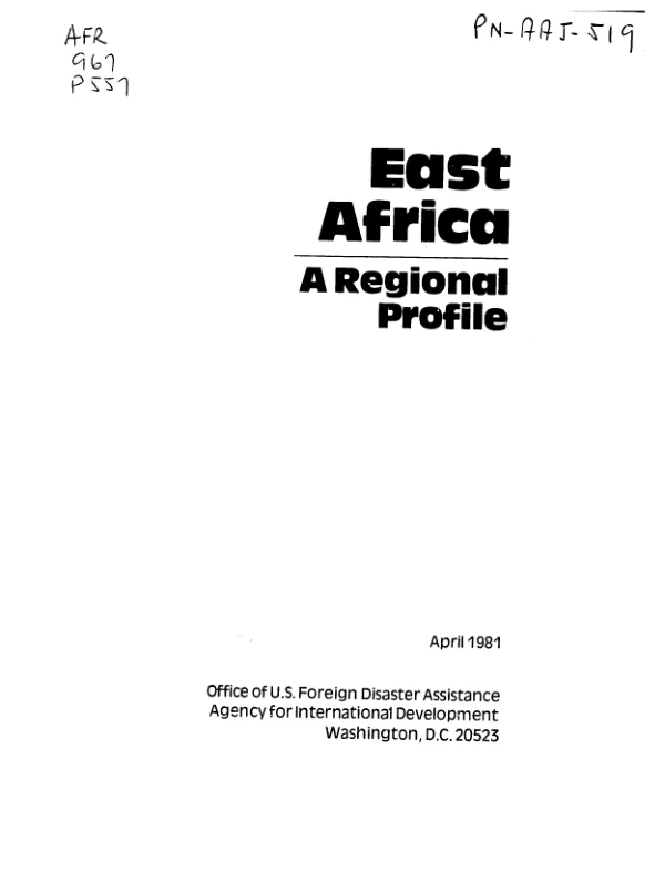East Africa : a regional profile