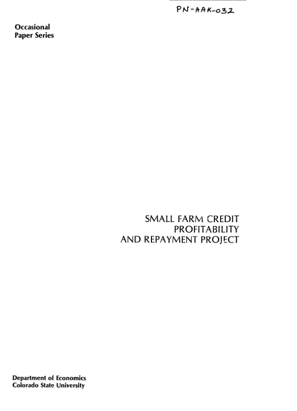 Developing farm enterprise budgets : an experiment in the Dominican Republic