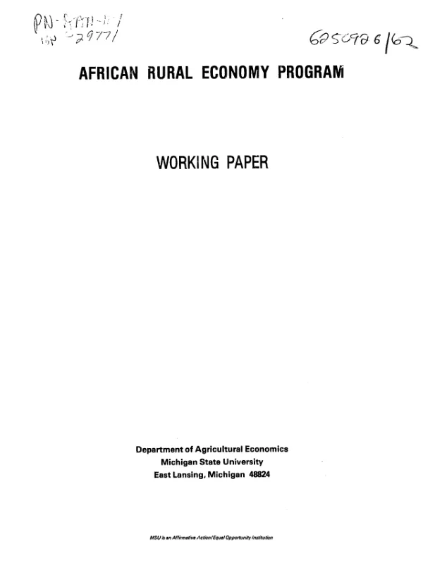 Farmers" behavior towards new technology : the Senegalese case
