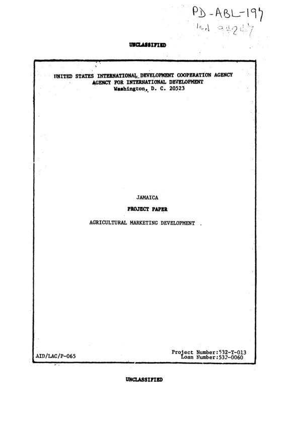 Agricultural marketing development