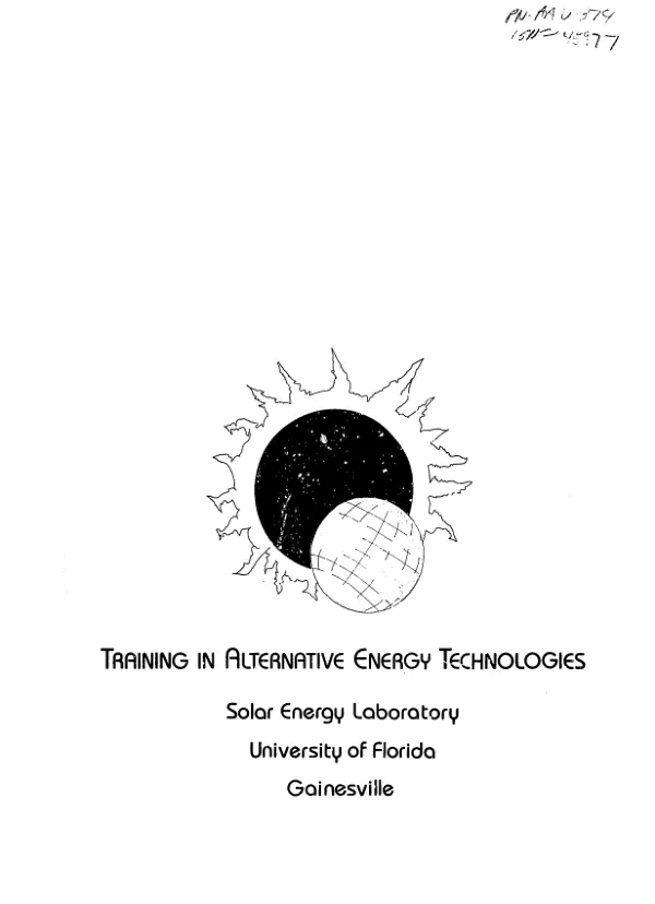 Training in alternative energy technologies program : photovoltaic, a group project