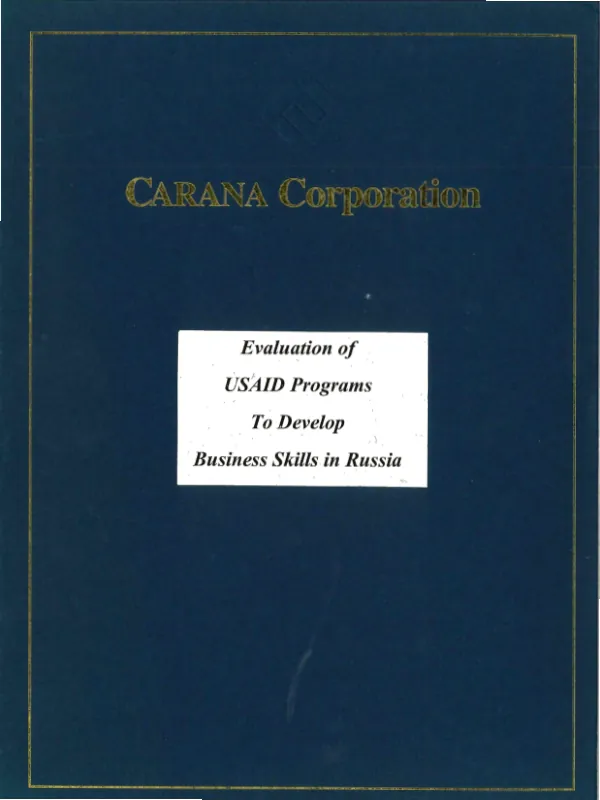 Evaluation of USAID programs to develop business skills in Russia