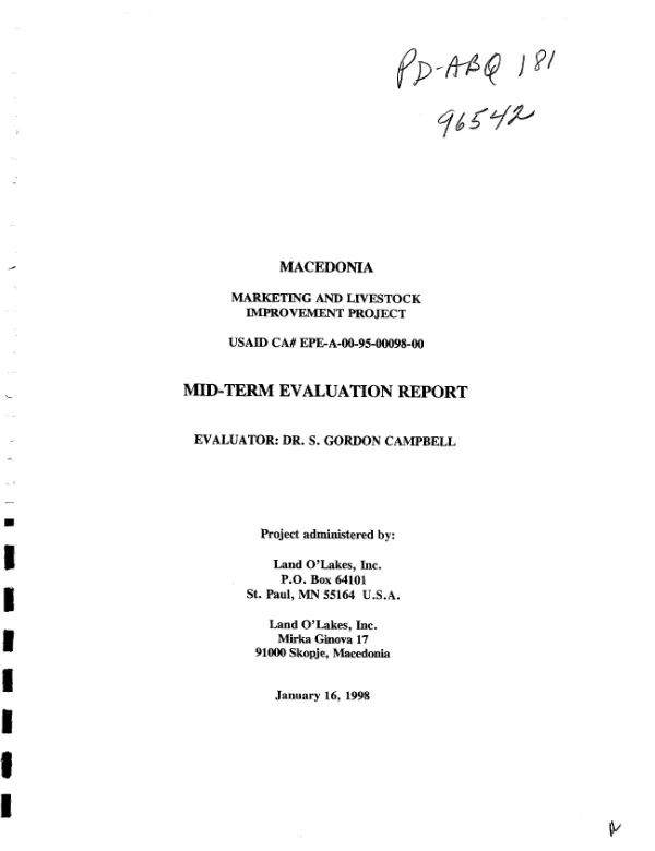 Benchmark assessment of orphaned and vulnerable children in areas of the Zambia family (ZAMFAM) project