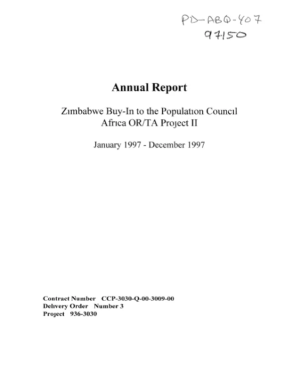 First Annual Work Plan - Democratic Republic of Congo Power Sector Reform (DRC PSR) Project