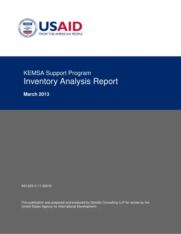 KEMSA Support Program Inventory Analysis Report