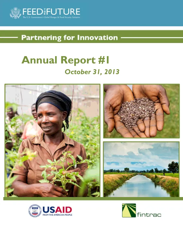 Feed the Future Partnering for Innovation Annual Report #1