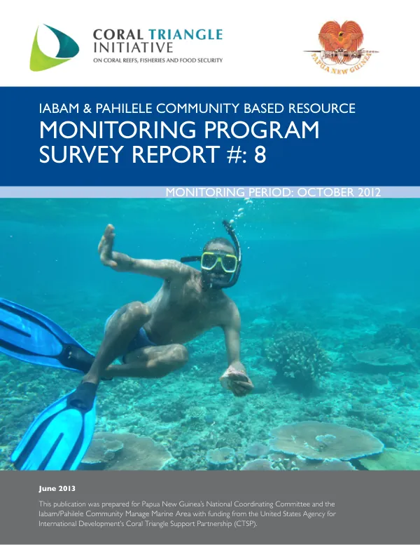 Iabam & Pahilele Community Based Resource Monitoring Program Survey Report #8
