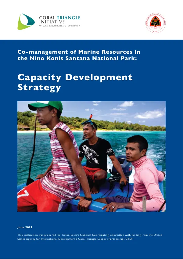 Co-management of Marine Resources in the Nino Konis Santana National Park: Capacity Development Strategy