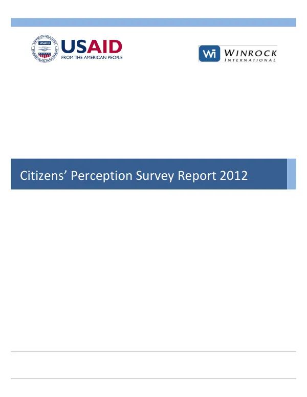 Citizens" Perception Survey Report 2012