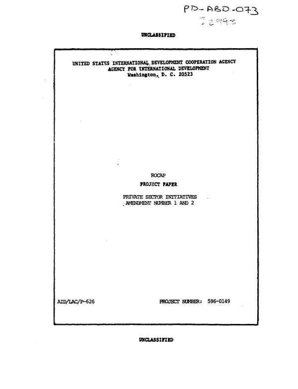 Private sector initiatives : amendment no. 2