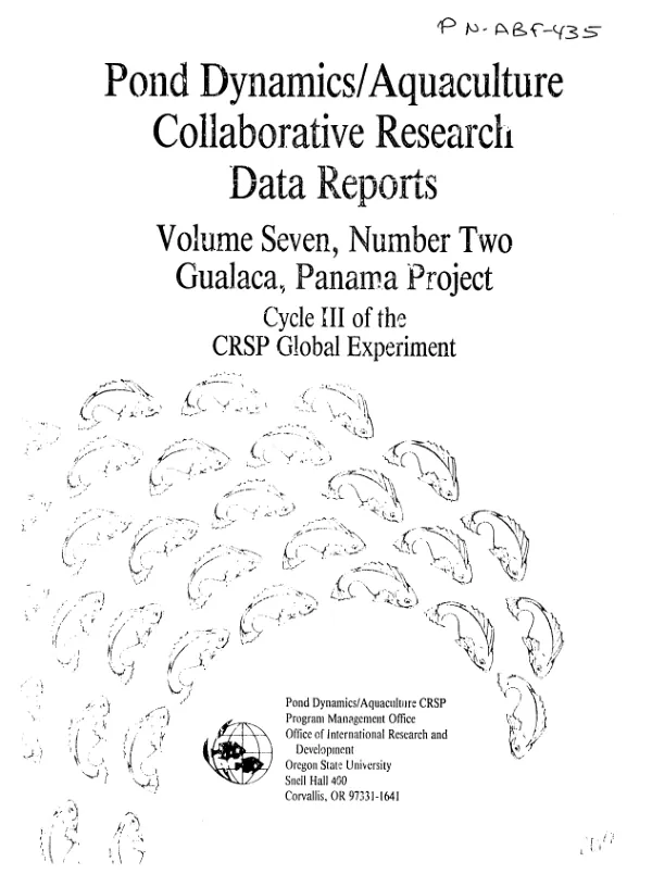 Pond dynamics/aquaculture collaborative research data reports -- volume seven, number two, Gualaca, Panama : cycle III of the CRSP global experiment