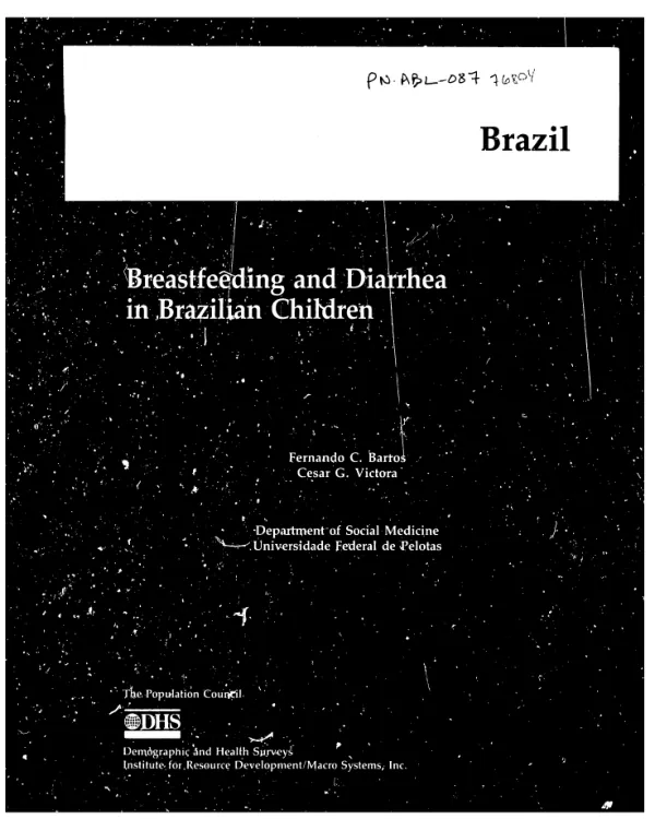 Breastfeeding and diarrhea in Brazilian children