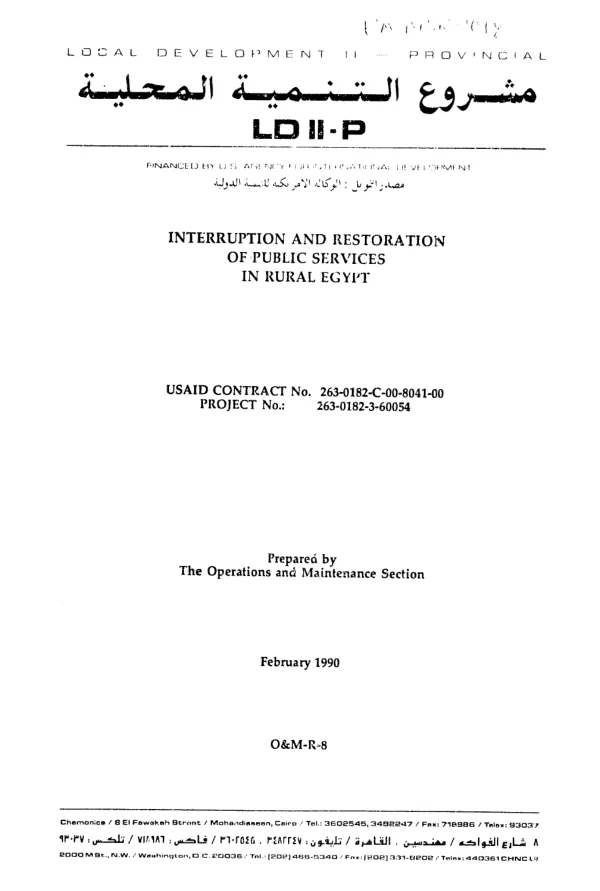 Interruption and restoration of public services in rural Egypt