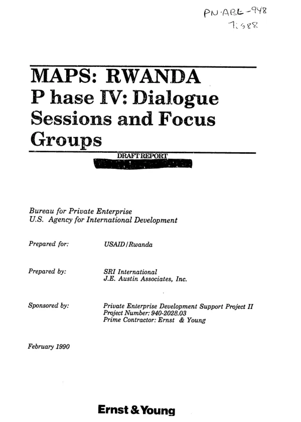 Dialogue sessions and focus groups