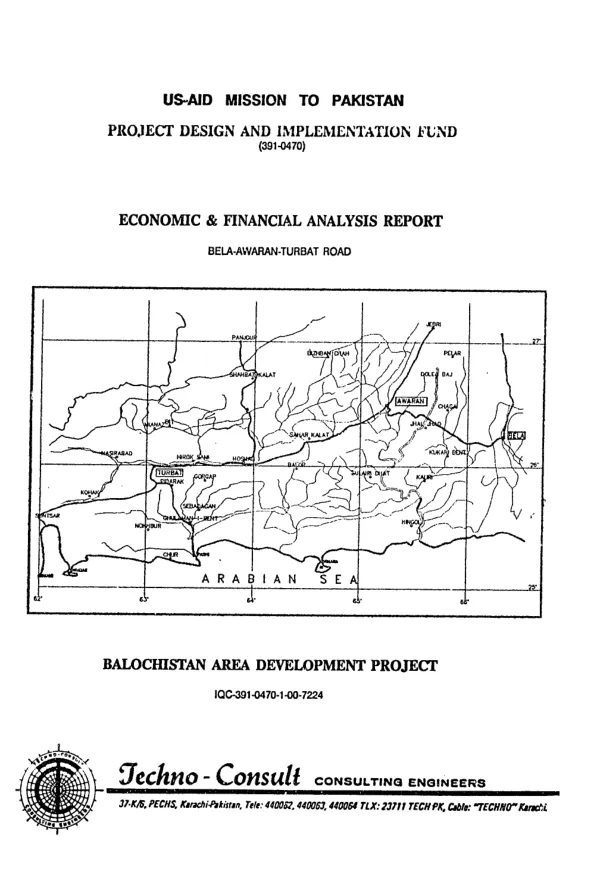Economic and financial analysis report : Bela - Awaran - Turbat road