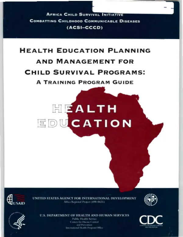 Health education planning and management for child survival program : a training program guide