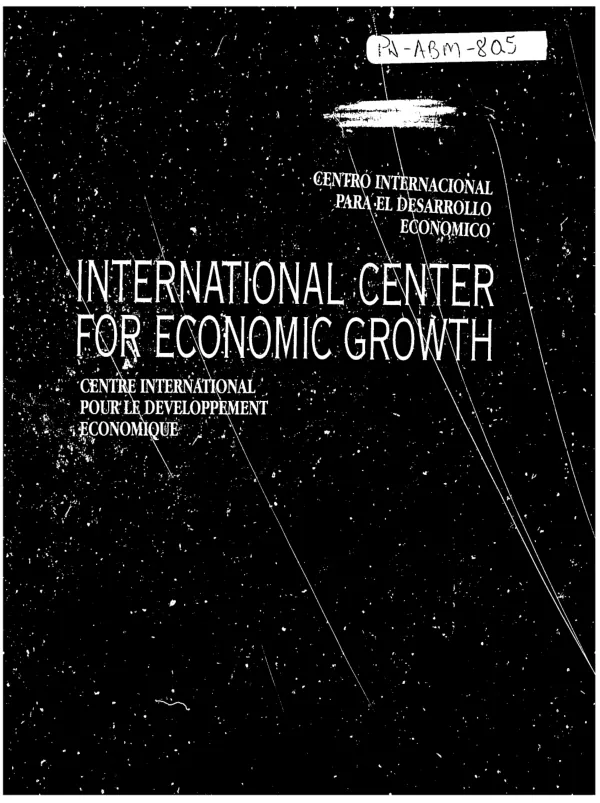 Centro Internacional para el Desarrollo Economico = International Center for Economic Growth = Centre International pour le Developpement Economique