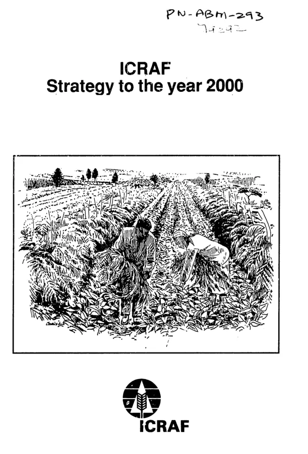 ICRAF [International Council for Research in Agroforestry] strategy to the year 2000