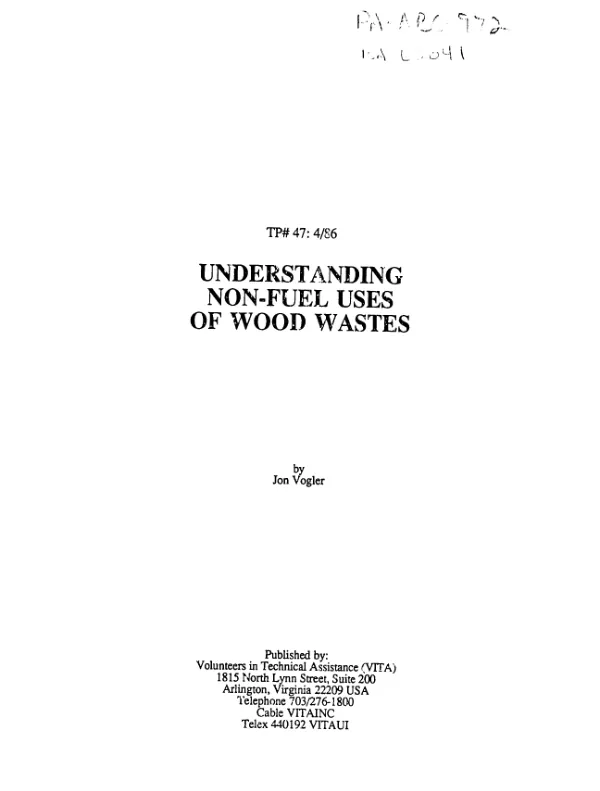 Understanding non-fuel uses of wood wastes