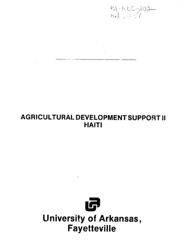 Initial digital resource data base for Haiti, ADS-II/MARNDR