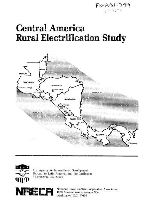 Central America rural electrification study