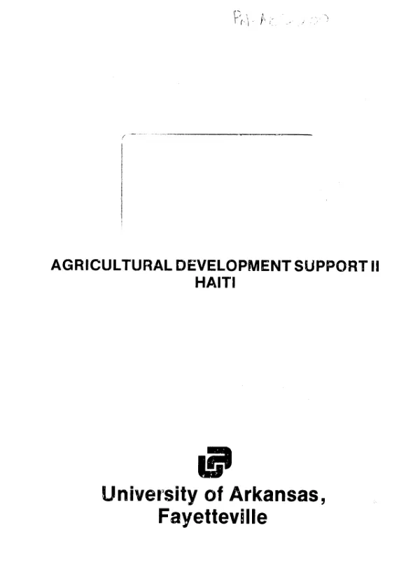 Preliminary results of the pilot agricultural survey, Departement du Sud
