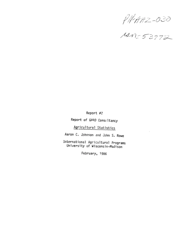 Agricultural statistics