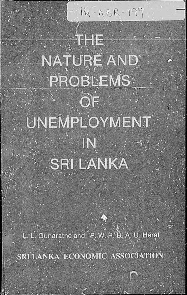Nature and problems of unemployment in Sri Lanka