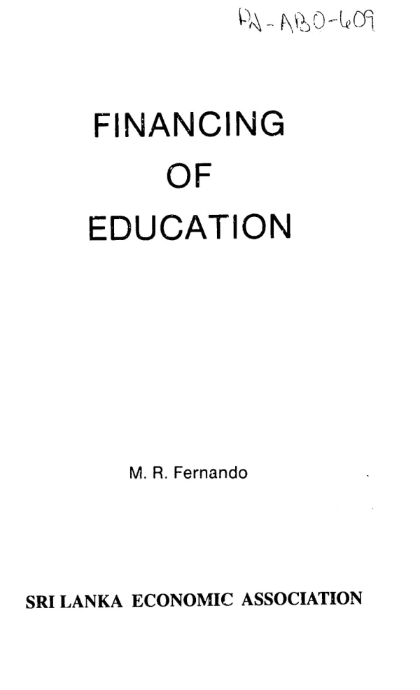 Financing of education