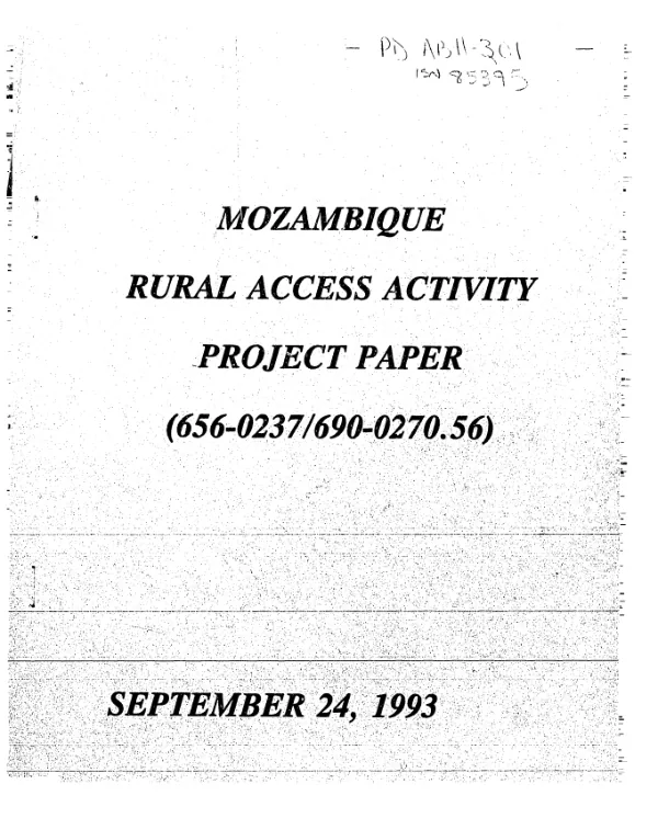 Mozambique rural access activity