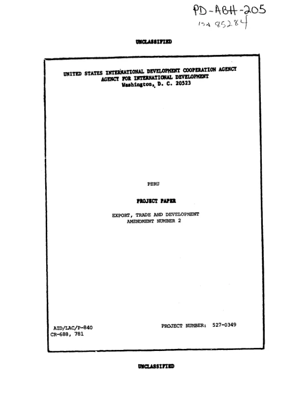 Export, trade and development : amendment no. 2