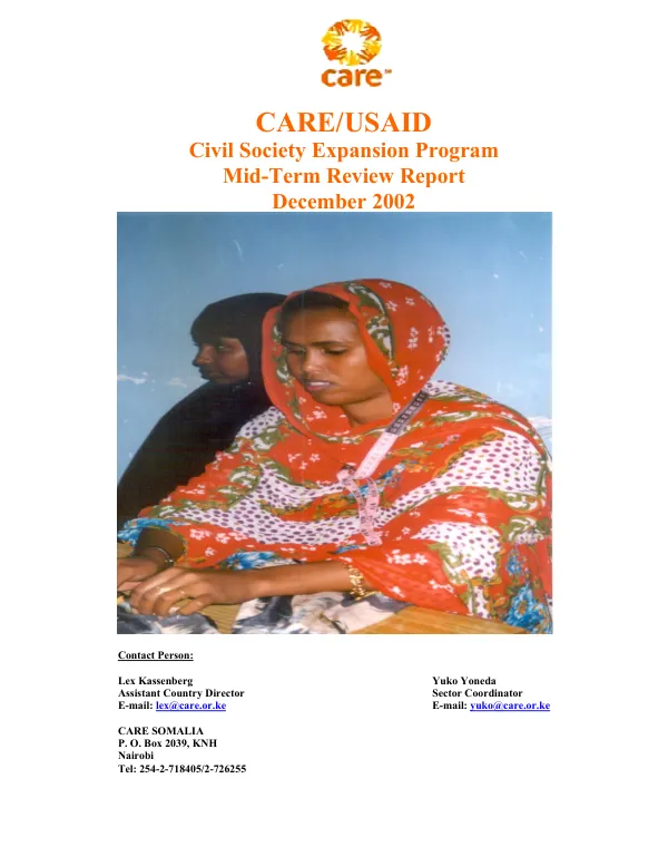 AID grant no. 698-0541.15-G-00-3064-00 to the International Commission of Jurists, Kenya Section to provide support in establishing a pilot paralegal clinic that will provide civic education to the rural poor of the Makueni District