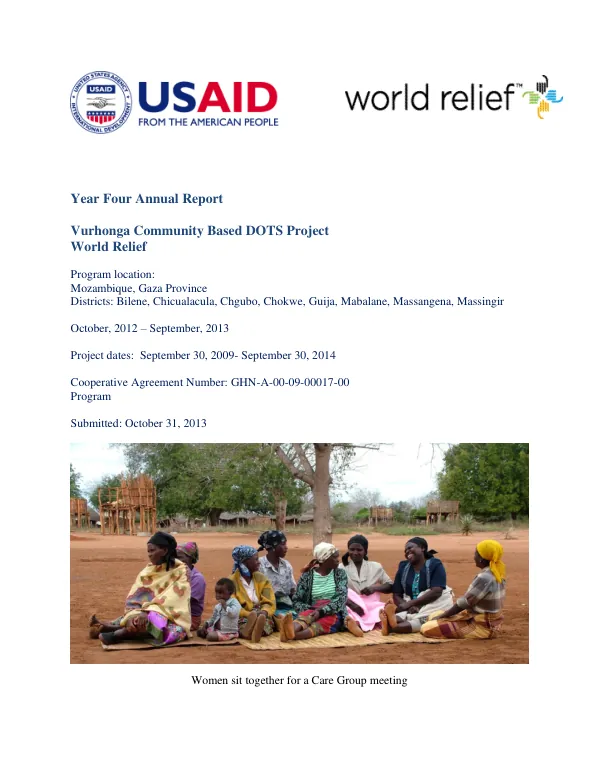Humanitarian assistance program (USAID grant [no.] ANE-0342-G-00-2064-00]) : final report for the period of September 1, 1992-August 31, 1993