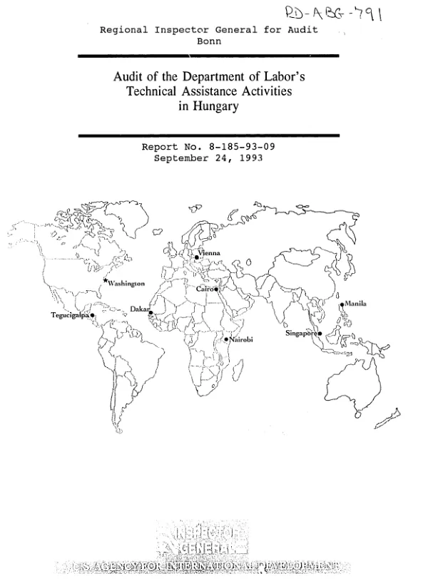 Audit of the Department of Labor"s technical assistance activities in Hungary