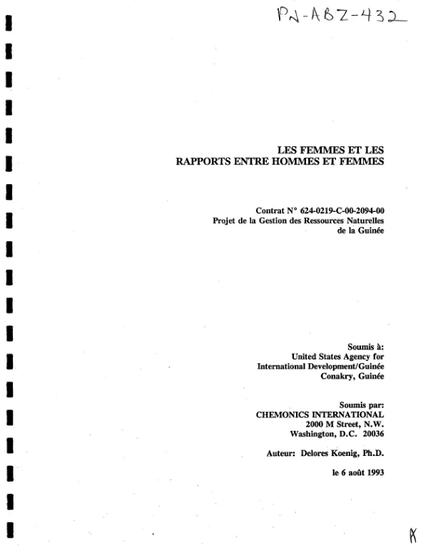 Femmes et les rapports entre hommes et femmes