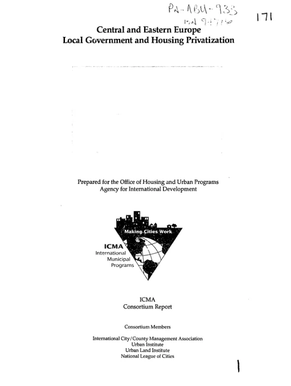Report on US-based training for CEE [Central and Eastern Europe] municipal officials