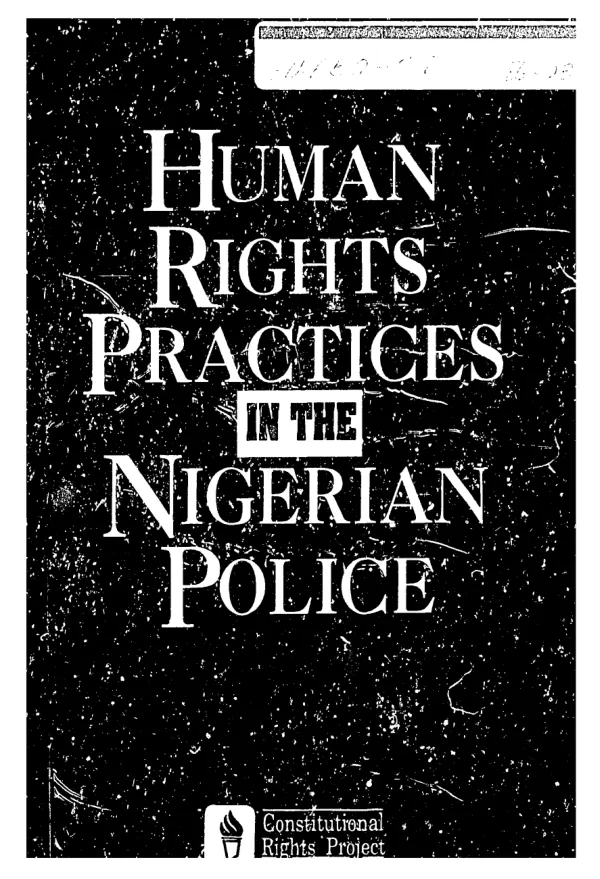 Human rights practices in the Nigerian police