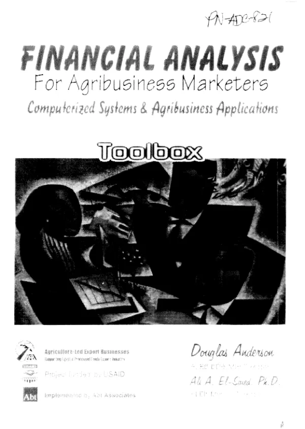 Financial analysis for agribusiness marketers : computerized systems & agribusiness applications toolbox