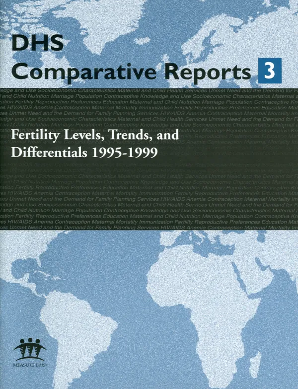 Fertility levels, trends, and differentials 1995-1999