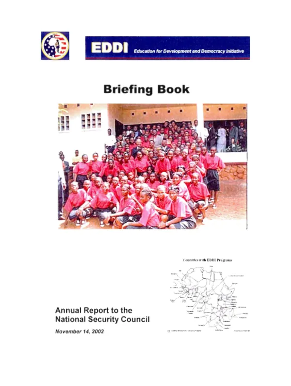 Education for development and democracy initiative : annual report to the National Security Council