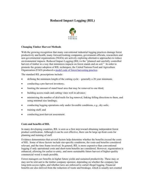 Reduced impact logging (RIL)