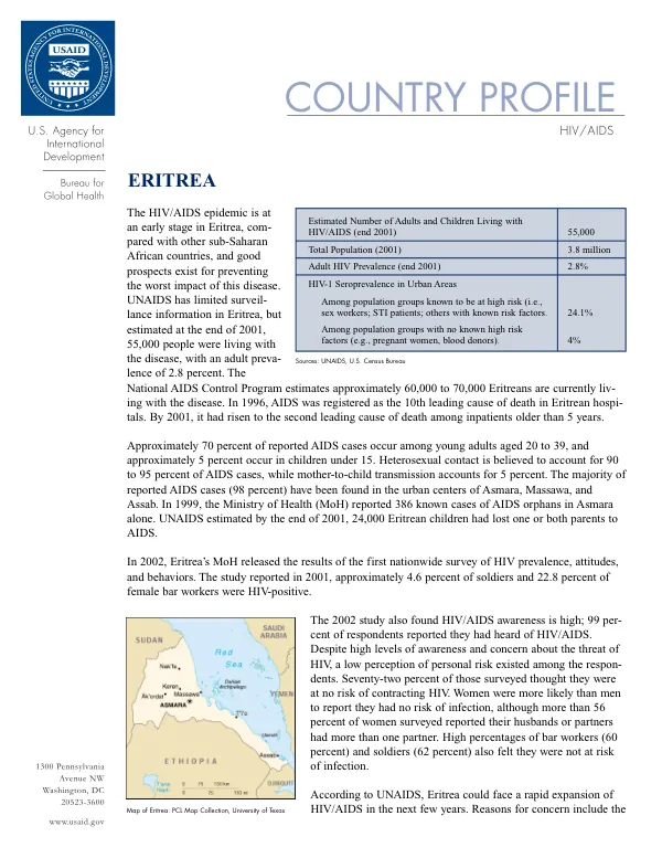 Country profile : HIV/AIDS -- Eritrea