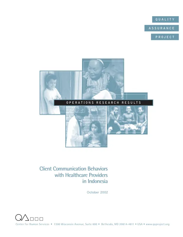 Client communication behaviors with healthcare providers in Indonesia